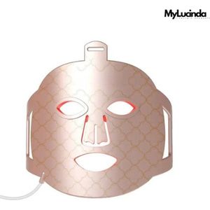 MyLucinda® 4-in-1 LED Lichttherapie Masker - Infrarood Anti-Aging & Pigmentvlekken - Waterdicht Flexibel Siliconen Design - Roze