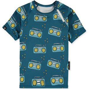 Beach & Bandits - UV-zwemshirt voor kinderen - UPF50+ - Korte mouw - Bombastic - Blauw - maat 92-98cm