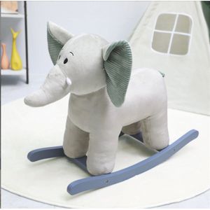 Hobbeldier - Hobbelpaard Olifant - schommelstoel - Baby - Peuter - 1 jaar - 2 jaar - Schuifaf - Cadeau - Sinterklaas - Kerst - Jongen - Meisje - Binnen en Buiten