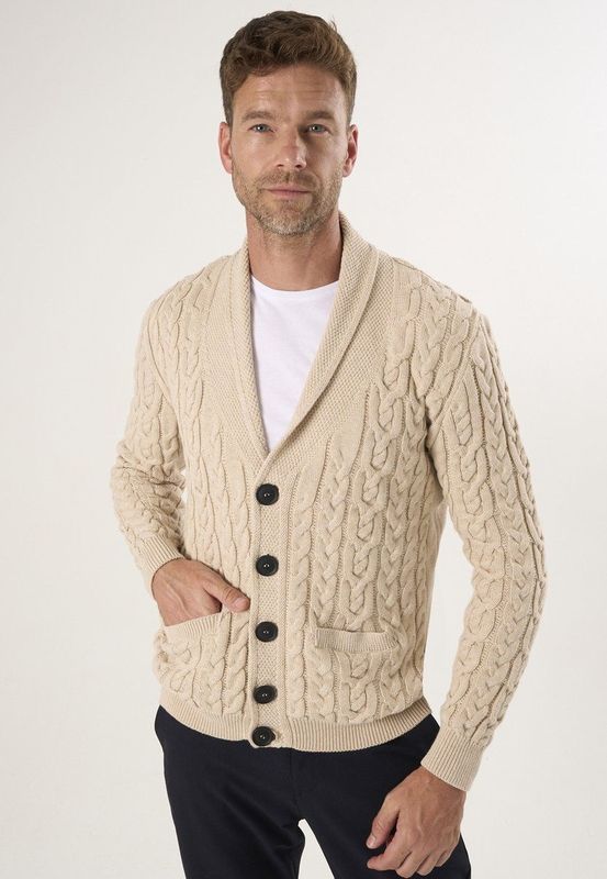 Felix Hardy Gebreid vest  beige