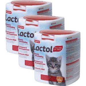 3x Beaphar Lactol Kittenmelk - Moedermelkvervanger - 500g