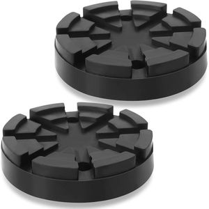 Provento - Set van 2 universele rubberen pads 125 mm voor krik en hefbruggen, zwart.