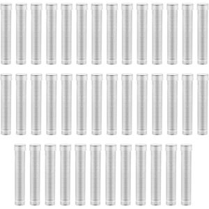 HUAZIZ 40 stuks reageerbuisjes, 10 ml, laboratoriumreageerbuizen van transparante kunststof, 10 ml, transparant deksel met getrapte markeringen
