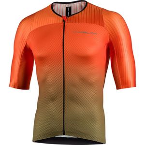 Nalini - Heren - Fietsshirt - Korte Mouwen - Wielrenshirt - Oranje - Groen - NEW ERGO FIT J - XXL