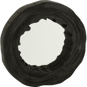 J-Line Onregelmatig Paulownia spiegel - hout - zwart - large