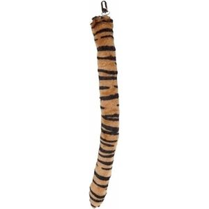 Pluche tijger verkleed staart van 50 cm - tijgerpak accessoires.