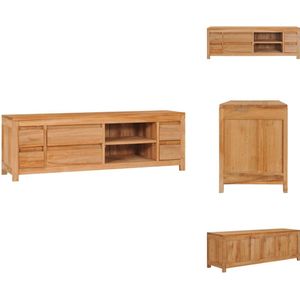 vidaXL Tv-kast - Tv-kasten - Houten Televisiekast - Houten Televisiekasten - Tv-meubel 120x30x40 cm massief teakhout