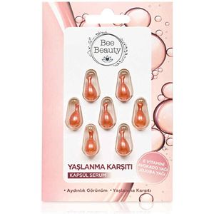 Bee Beauty Anti-Aging Capsule Serum (2 stuks) - Anti-Aging (Anti-Veroudering) Capsule Serum 7-daagse kuur - Verrijkt met Vitamine E+Avocado-olie+Jojoba-olie - Voorkomt de vorming van fijne lijntjes en rimpels