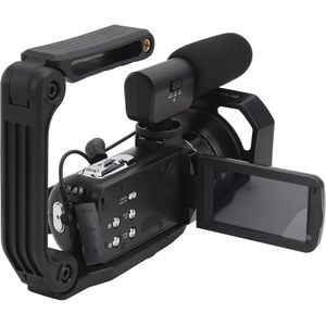 4K 56MP 30FPS Videocamera Camcorder met 18x Zoom 30 Inch IPS Touchscreen - Nachtzichtcamera Afstandsbediening Webcamfunctie voor Vloggen