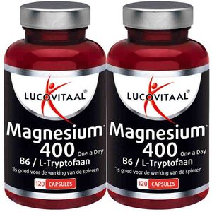 2x Lucovitaal Magnesium 400 met l-tryptofaan 120 capsules