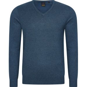 Mario Russo Ronde Hals Pullover - Trui Heren - Sweater Heren - Jeans Blauw - 3XL