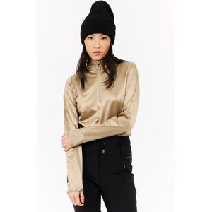 Protest - PRTLaga - Skipully Dames - Bamboobeige - Lange Mouwen - 1/4 Rits