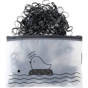 Mini elastiekjes - 1000 stuks - Zwarte elastiekjes - Haaraccessoires - Haartools - Kleine elastiekjes