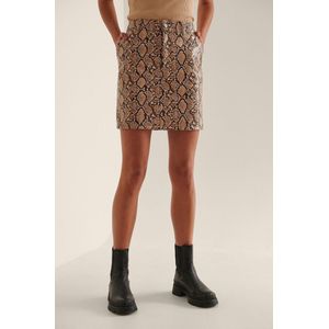 Na-kd Pu Mini Skirt Dames - Korte rok - Bruin - Maat 42