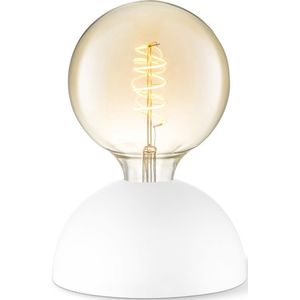 Home Sweet Home - Moderne tafellamp Bumb - Wit - 17/17/9.5cm - bedlampje - geschikt voor E27 LED lichtbron