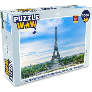 Puzzel De Eiffeltoren met een erg kleurrijke omgeving - Legpuzzel - Puzzel 1000 stukjes volwassenen