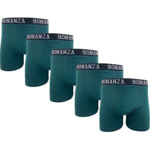 Bonanza boxershorts - 5 Pack - Katoen - Donkergroen - Maat M