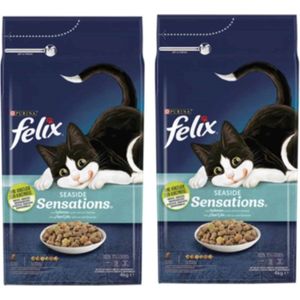 2x Felix Sensations Droog Vis - Kattenvoer - 4kg
