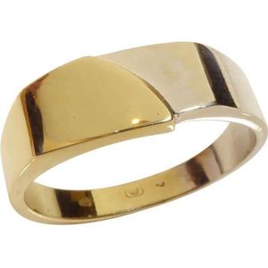 14 karaat bicolor gouden cachet ring