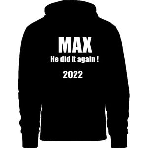 hoodie met grappige tekst - Max Verstappen - Red bull - Wereldkampioen - F1 - Formule 1 - 33 - 1 - trui met capuchon - kangoeroezak - maat XXL