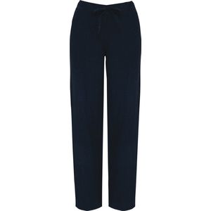 Native Spirit Ecologisch verwassen damesbroek in linnen NS733 - Washed Navy Blue - S