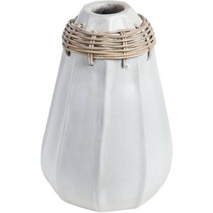 Beliani KAMPAR - Decoratieve vaas - Wit - Terracotta