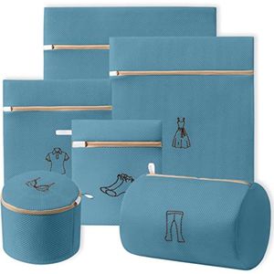 Set van 6 Mesh Waszakken voor Delicate Kleding - Herbruikbare Waszakken met Premium Rits voor Wasmachine
