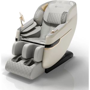 Massagestoel NAXOS - Wit/Grijs - Volledige Lichaamsmassagefunctie - Airbagmassagetechnologie