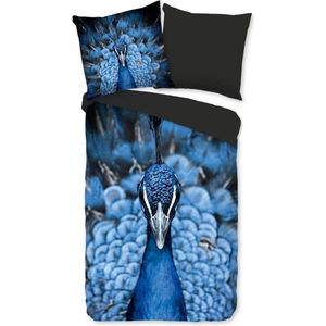 Pure Dekbedovertrek ""blauwe pauw"" - Blauw - (135x200 cm) - Microfiber