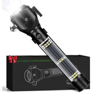 Equivera Nood Zaklamp - Nood Zaklamp - Zaklamp - Oplaadbare Zaklamp - Zonne-aangedreven Zaklamp - Solar Opwindbaar - Zaklamp voor Noodsituaties - Zaklamp voor Noodgevallen - Noodverlichting - Noodpakket Zaklamp