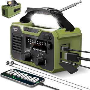Ibenzoa - Multifunctionele Noodradio - 27000 mAh - Met Zonne-energie - Bluetooth - Kompas - Zaklamp