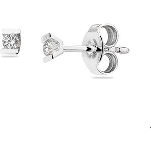 TFT Oorknoppen Diamant 0.08 Ct. Witgoud Glanzend 3.3 mm x 2.4 mm