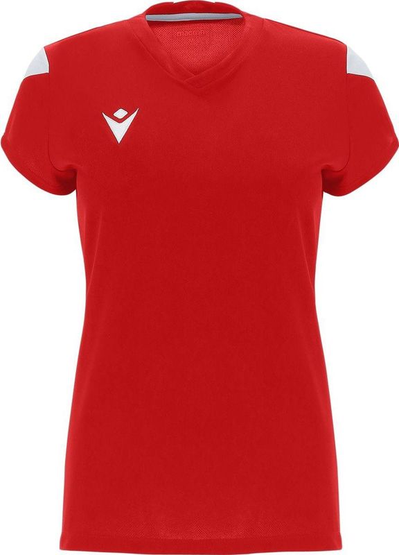 Macron - Oxygen Shirt - Rood / Wit - Korte Mouw - Dames