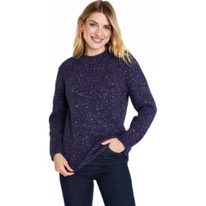 Warme trui met ronde hals van wol en mohair