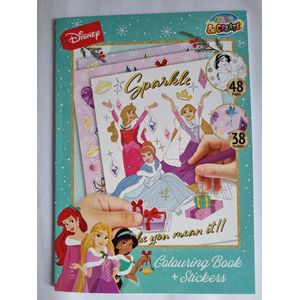 Princes kleurboek met stickers voor kinderen - creatief met de drie prinsessen, goedkoop kindercadeau, meisje