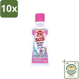 10 x K2R - SOS Vlekverwijderaar - Wijn & Koffie - 50ml - Grootverpakking - Wijnvlek Verwijderen - Koffievlek Verwijderen - Vlekverwijderaar - Vlekken Op Textiel - Vlekken Op Kleding