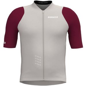 Bioracer - Icon Kids - Fietsshirt - Warm Grey Bordeaux - Korte Mouw