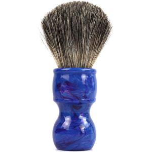 Baardscheerkwast met kunststof handvat, snorrenborstel voor nat scheren voor mannen, baardverzorgingsstylingtool - Baardborstel, scheerkwast voor mannen, zachte schuimborstel, lichtblauw