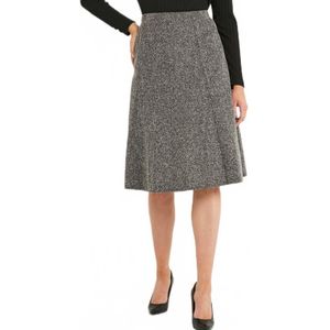 Uitlopende rok van jacquardbreisel met elastische tailleband