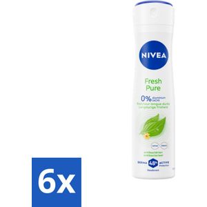 6 x Nivea - Deodorant - Spray - Fresh Pure - Langdurige Frisheid - 150 ml - NIVEA Deodorant - Deodorant Spray - 48 Uur Geurbescherming - Aluminiumvrij Deodorant - Deodorant Voor Vrouwen