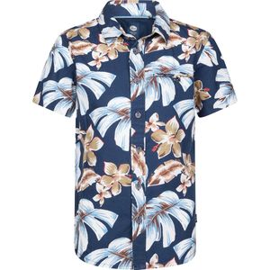 Petrol Industries - Jongens Botanical Overhemd Balboa - Blauw - Maat 152