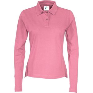 Cottover POLO PIQUE LONG SLEEVE LADY - GOTS GECERTIFICEERD 141017 - Roze - XS
