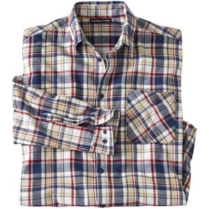 ATLAS FOR MEN - Klassiek flanellen overhemd met ruitjes - Heren - Verkrijgbaar in grote maten - XXL