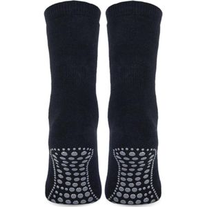Topsocks huissokken met antislip noppen kleur: marine maat: 35-38