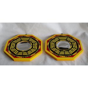 Feng Shui Bagua spiegel set van 2 stuks 13cm bol & hol