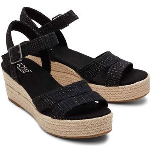 Toms Audrey Sandalen - Met Sleehak - Dames - Zwart - Maat 36