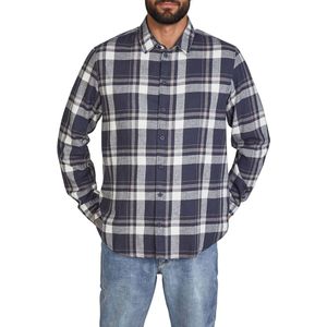 DENIMFY Heren Overhemd DFDean regular fit Blauw 3XL Volwassenen