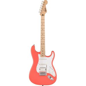 Squier Sonic Stratocaster HSS, Tahitian Coral MN - Elektrische gitaar - roze