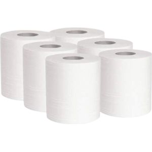 Dolaso 6 rollen papieren handdoeken-Spoelen met centrale of zijdelings afvoer-geschikt voor contact met levensmiddelen