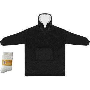XXL Hoodie & Huissokken Merino Wol Dames & Heren One Size Fits All – Oversized trui – Sokken Deken – Unisex – Eén maat